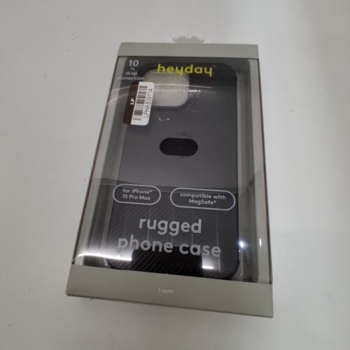HEYDAY RUGGED MAGSAFE PHONE CASE FOR IPHONE 15 PRO MAX - BLACK image 2