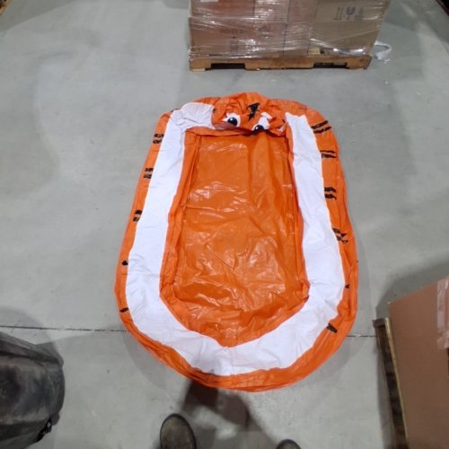 INFLATABLE BABY BATHTUB - 43.3" X 63" X 29.5" - ORANGE AND WHITE image 2