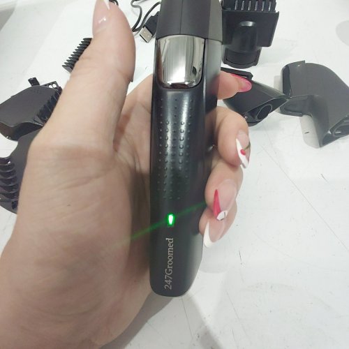 MENS 247GROOMED SELF HAIRCUT HAIR TRIMMER KIT - BLACK image 2