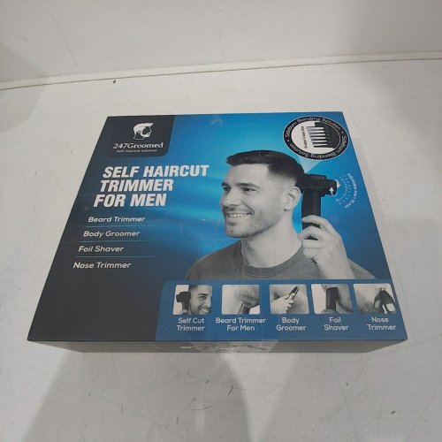MENS 247GROOMED SELF HAIRCUT HAIR TRIMMER KIT - BLACK image 4