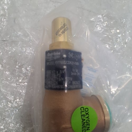 CASH VALVE SAFETY RELIEF VALVE - 1/2" INLET SIZE 3/4" OUTLET SIZE- BRONZE (MODEL: C776BDCDK01-KM9-0250) image 2