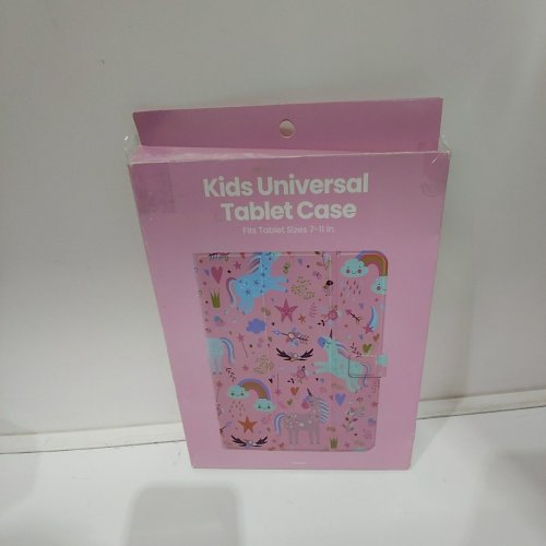 KIDS GEMS UNIVERSAL TABLET CASE - FITS TABLETS 7" TO 11" - PEACH/UNICORN image 3