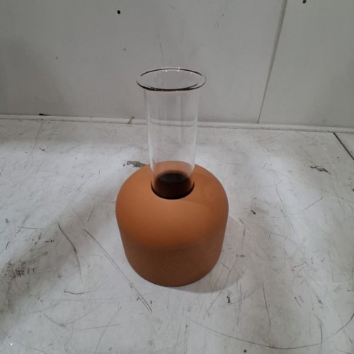 THRESHOLD GLASS TERRACOTTA TERRARIUM - 6" X 6" X 9" - TERRACOTTA (ITEM: 084-09-5665) image 2
