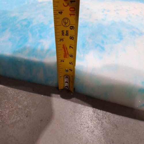 MEMORY FOAM MATTRESS TOPPER - 78" X 60", 2" - BLUE/WHITE image 5