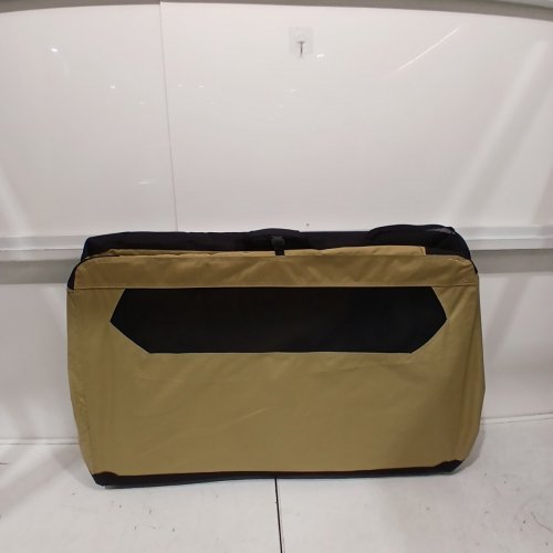 AMAZON BASICS PREMIUM FOLDING PORTABLE SOFT PET DOG CRATE CARRIER KENNEL - 36" X 24" X 25" - TAN image 5