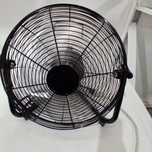 MAINSTAYS HIGH VELOCITY METAL FLOOR FAN- 16.7" X 7.7" X 15.9" - BLACK - (MODEL: FGB-12) image 2