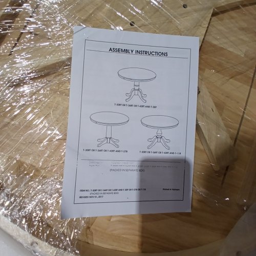 SELECT DINING ROOM COLLECTION BY JOHN THOMAS ROUND TABLE TOP ONLY - 36" - NATURAL WOOD (MODEL:T-36RT) image 2