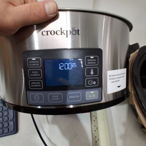 CROCKPOT STAINLESS STEEL MYTIME COOKER - 6QT - BLACK/SILVER - (MODEL: SCCPVFC630-S-033-BR) image 2