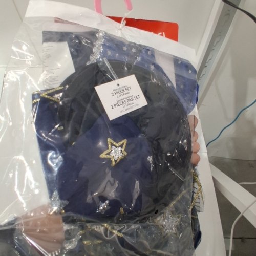 2PC GIRLS PALAMON MIDNIGHT WITCH COSTUME - SMALL (4-6) - BLUE/SILVER/GOLD (STYLE: 40971) image 3