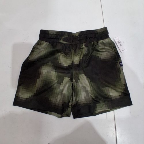 boy's GAP CAMOUFLAGE SHORTS - Small  (6-7) - GREEN AND BLACK image 2