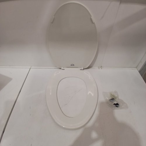 BEMIS ELONGATED PLASTIC TOILET SEAT - 18" - WHITE (MODEL: 170) image 2