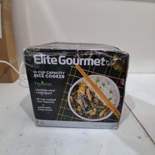 ELITE GOURMET 10-CUP RICE COOKER - BLACK (MODEL : ERC2010B) image 5