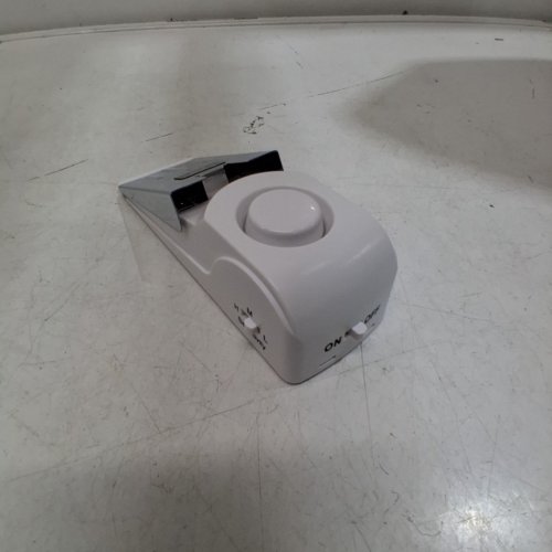 PORTABLE WEDGE ADJUSTABLE TRAVEL DOOR STOP SAFETY ALARM - 120DB - 9 V - WHITE image 3