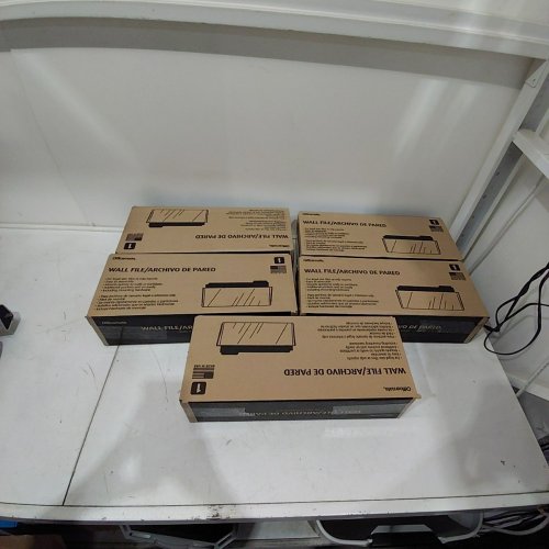5PK OFFICEMATE WALL MOUNTED FILE HOLDER - 4.1" X 16.1" X 7" - BLACK (MODEL: 21442 LGWF-BK) image 2