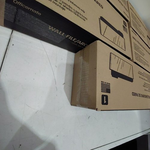 5PK OFFICEMATE WALL MOUNTED FILE HOLDER - 4.1" X 16.1" X 7" - BLACK (MODEL: 21442 LGWF-BK) image 3