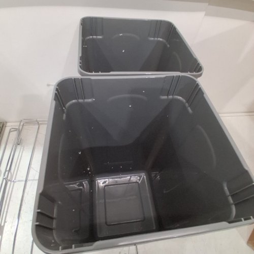 2PK VEVOR PULL OUT TRASH CANS - 27QT - GREY (MODEL: CH-LS27L02) image 4