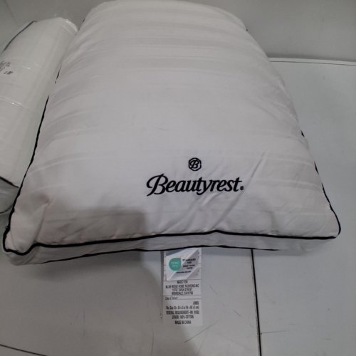 2PK BEAUTYREST 500 THREAD COUNT LUXURY JUMBO PILLOW - 18" X 26" X 2" - WHITE (ITEM: BR210311K) image 6
