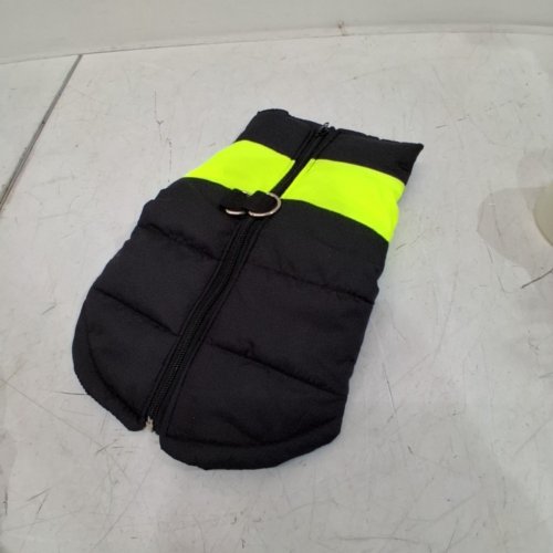 WATERPROOF DOG WINTER VEST- MEDIUM - BLACK\GREEN image 4