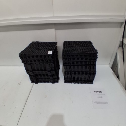 50PK VEVOR MODULAR INTERLOCKING DRAINAGE MATS - 12" - BLACK image 2