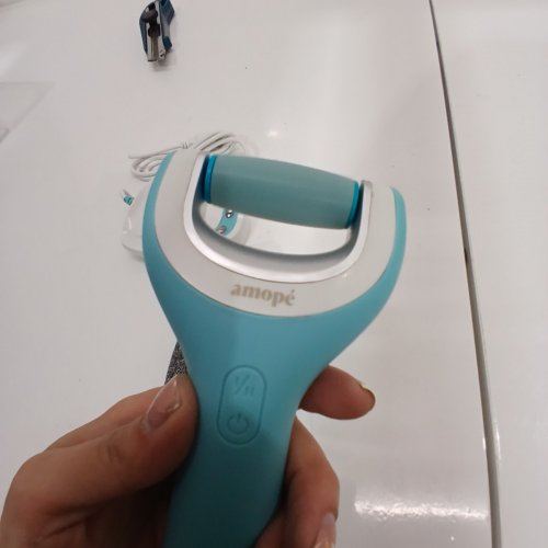 AMOPE PEDI PERFECT PRO WATERPROOF RECHARGEABLE DUAL-SPEED FOOT FILE, BLUE image 3
