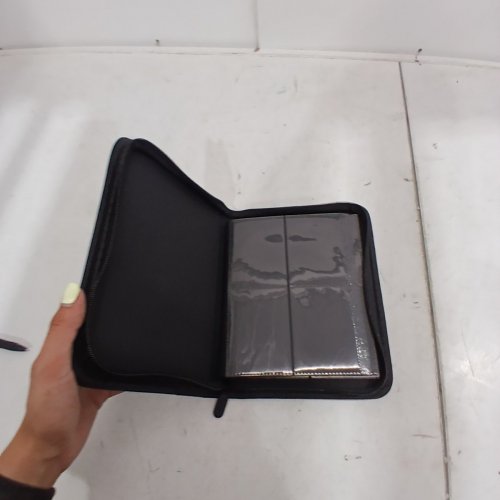 BYSTER ZIPPERED 4 POCKET CARD BINDER COLLECTOR ALBUM - 160 SLOTS - BLACK image 3