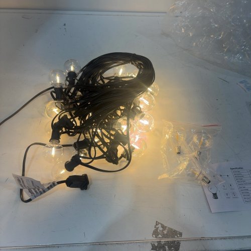 OHLUX LED SHATTERPROOF WEATHER RESISTANT DIMMABLE OUTDOOR STRING LIGHTS 2200K - 55FT - (MODEL: ‎IL-E12-2005528) image 2