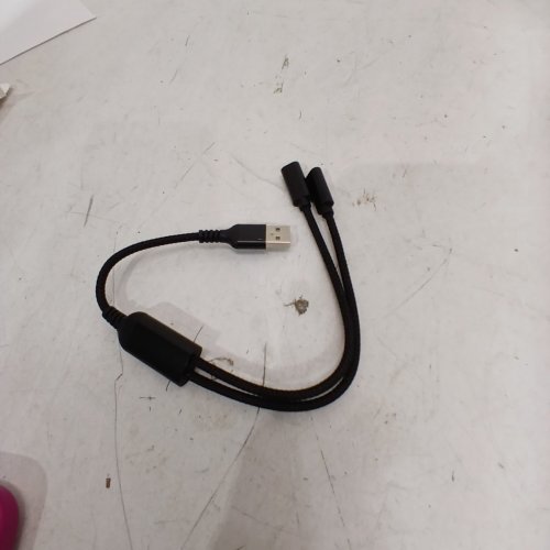USB-A TO DUAL USB-C CONNECTOR CABLE - BLACK (MODEL: ALBS-E-PT001) image 3