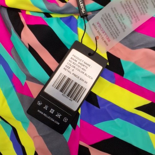 WOMEN'S RELLECIGA HIGH WAISTED SWIM BOARD BIKINI SHORTS - SMALL - MULTICOLOR (ITEM: RD3161-490) image 2