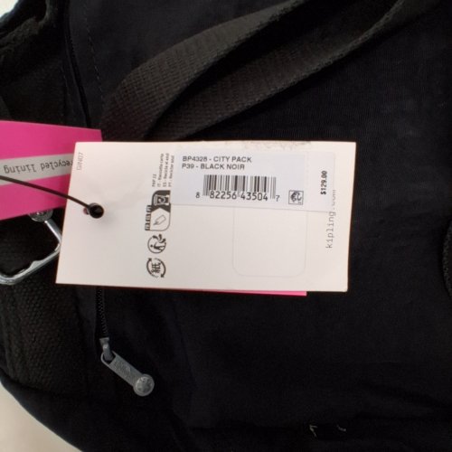 KIPLING KIPLING MINI CITY PACK METALLIC BACKPACK - BLACK image 2