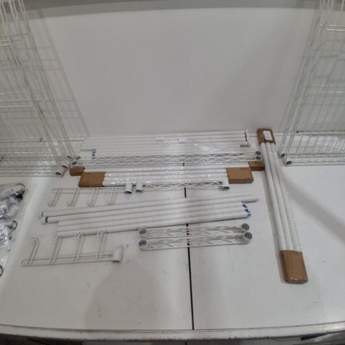 5-TIER OVER WASHER AND DRYER STORAGE SHELVES - 77" - WHITE (MODEL: SHSS7534196-5W) image 6