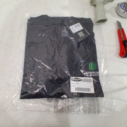 MEN'S STORMTECH CUSTOM 'SHORLINE CONSTRUCTION' T-SHIRT - EXTRA LARGE - BLACK image 2