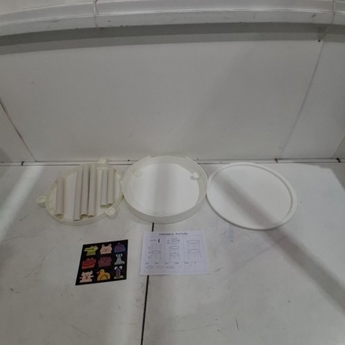 MULTIFUNCTIONAL PLASTIC SIDE TABLE STOOL FOR LIVING ROOM - WHITE image 2