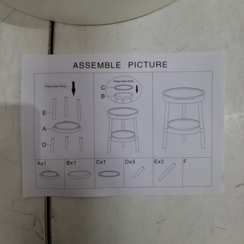 MULTIFUNCTIONAL PLASTIC SIDE TABLE STOOL FOR LIVING ROOM - WHITE image 4