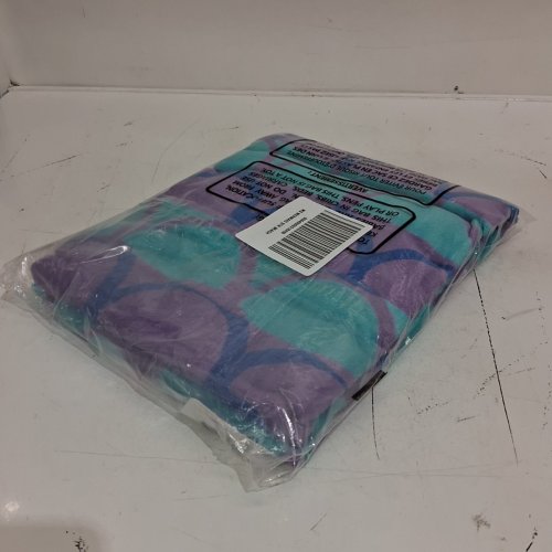 MAINSTAYS KIDS MERMAID STRIPE BEACH TOWEL - 30" X 60" - TURQUOISE, PURPLE, AND BLUE (ITEM: MS26S0781340008) image 4