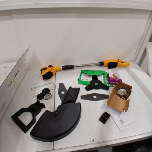 MILBIS CORDLESS WEED WACKER - FOR DEWALT 20V BATTERIES - YELLOW/BLACK image 2