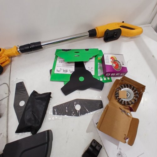 MILBIS CORDLESS WEED WACKER - FOR DEWALT 20V BATTERIES - YELLOW/BLACK image 3