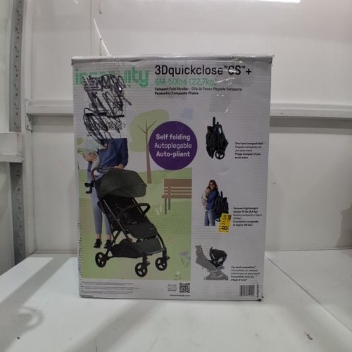 SUMMER BY INGENUITY 3DQUICKCLOSE CS+ COMPACT ONE TOUCH FOLDING STROLLER - 50LBS MAX - BLACK (MODEL: 31900-090) image 7