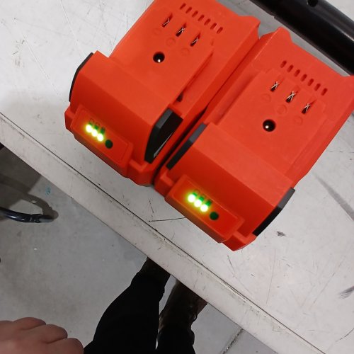 VOLTASK CORDLESS ELECTRIC SNOW BLOWER SHOVEL WITH TWO BATTERIES - 16" - 48V - ORANGE / BLACK image 2