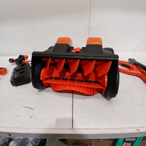 VOLTASK CORDLESS ELECTRIC SNOW BLOWER SHOVEL WITH TWO BATTERIES - 16" - 48V - ORANGE / BLACK image 7