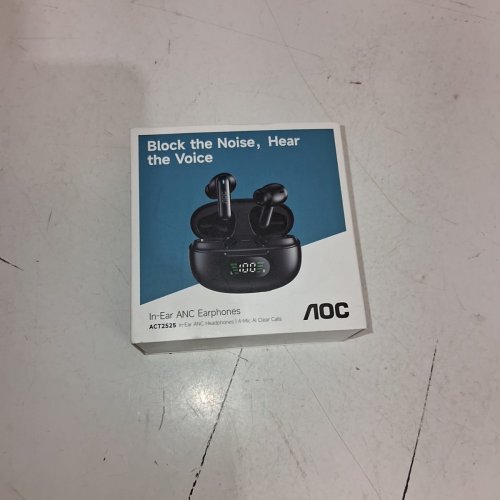 AOC IN-EAR BLUETOOTH ANC EARPHONES WITH CHARGING CASE - BLACK (MODEL: ACT2525) image 4