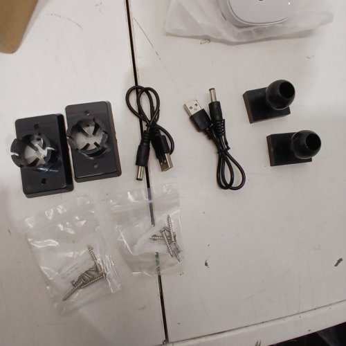 3PC HTZSAFE SOLAR WIRELESS ALARM SYSTEM, RECIEVER & 2 SENSORS KIT - WHITE / BLACK (MODEL: HB-805A-2HB-T704) image 4
