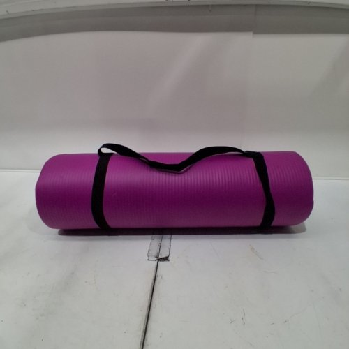 CAP BARBELL HIGH DENSITY EXERCISE YOGA MAT WITH STRAP - 68" X 24" X 0.5" - PURPLE image 2