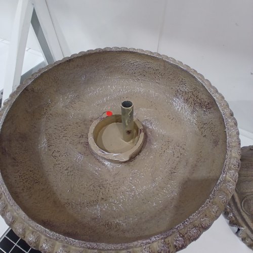 FIBERGLASS GARDEN 2 TIER SOLAR POWERED WATER FOUNTAIN - 44" - SAND STONE (MODEL: HC-243-8364) image 3