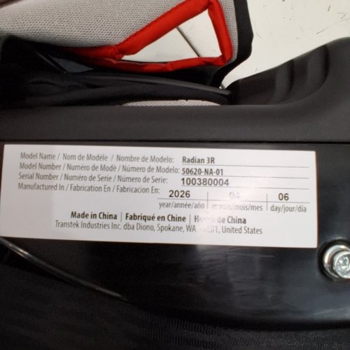 DIONO RADIAN 3R LATCH ALL-IN-ONE CONVERTIBLE CAR SEAT - JET BLACK (MODWEL: 50620-CA-01) image 2