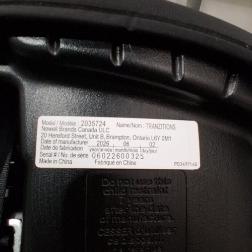 GRACO TRANZITIONS 3-IN-1 HARNESS/HIGHBACK/BACKLESS BOOSTER CAR SEAT - 100LBS MAX/CAP - PROOF/BLACK (MODEL: 2035724) image 2
