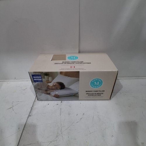 MARTHA STEWART MEMORY FOAM COOLING PILLOW - QUEEN (18" X 28") - WHITE/BLUE (MODEL: 1392500) image 3