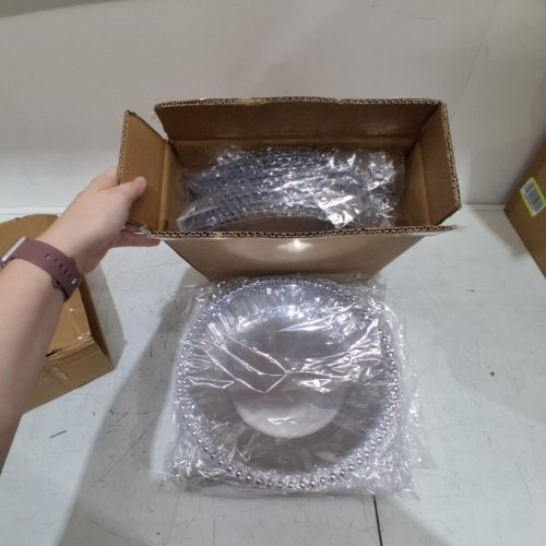 24PK YJYQHYX CLEAR CHARGER PLATES WITH BEADED RIM 13" - CLEAR image 2