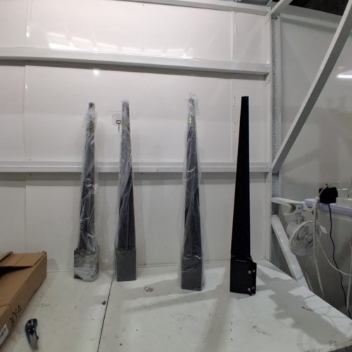 4PK FENCE POST ANCHOR GROUND SPIKES - 36" - BLACK image 2