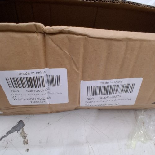 4PK FENCE POST ANCHOR GROUND SPIKES - 36" - BLACK image 4