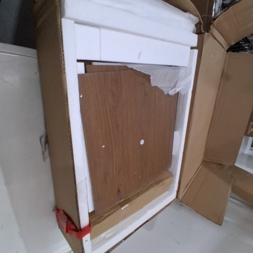 2 DRAWER BEDSIDE TABLE WITH BOTTOM SHELF - 15.7" X 20" X 24" - BROWN image 3
